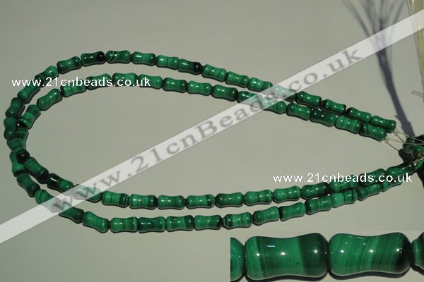 CMN233 15.5 inches 6*12mm bone natural malachite beads wholesale