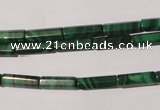 CMN241 15.5 inches 4*13mm faceted tube natural malachite beads