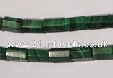 CMN242 15.5 inches 6*10mm faceted tube natural malachite beads