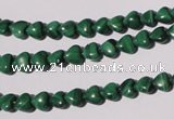 CMN255 15.5 inches 6*6mm heart natural malachite beads wholesale