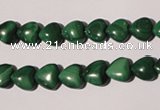 CMN256 15.5 inches 8*8mm heart natural malachite beads wholesale