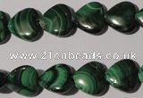 CMN258 15.5 inches 12*12mm heart natural malachite beads wholesale