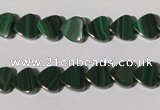 CMN261 15.5 inches 8*8mm heart natural malachite beads wholesale