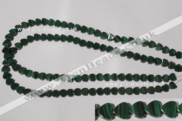 CMN261 15.5 inches 8*8mm heart natural malachite beads wholesale