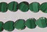 CMN263 15.5 inches 12*12mm heart natural malachite beads wholesale