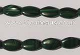 CMN265 15.5 inches 8*12mm flat drum natural malachite beads wholesale