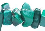 CMN27 34 inches freeform shape natural malachite chips beads