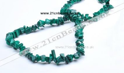 CMN27 34 inches freeform shape natural malachite chips beads