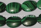 CMN275 15.5 inches 15*20mm oval natural malachite beads wholesale