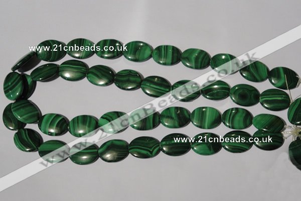 CMN275 15.5 inches 15*20mm oval natural malachite beads wholesale