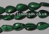 CMN281 15.5 inches 8*12mm flat teardrop natural malachite beads