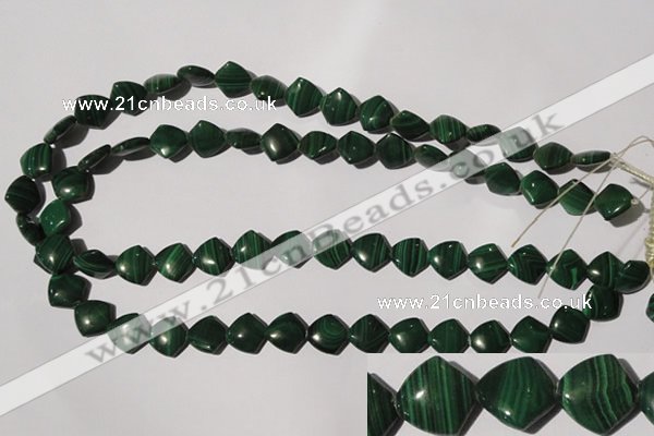 CMN290 15.5 inches 12*12mm trapezoid natural malachite beads