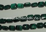 CMN300 15.5 inches 6*8mm rectangle natural malachite beads wholesale