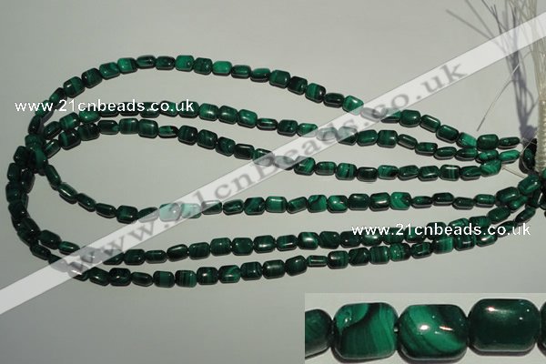 CMN300 15.5 inches 6*8mm rectangle natural malachite beads wholesale