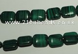 CMN302 15.5 inches 8*10mm rectangle natural malachite beads wholesale