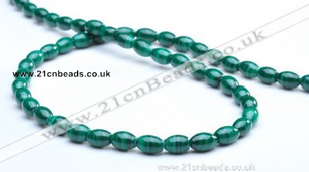 CMN31 6*9mm rice A grade natural malachite beads wholesale