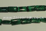 CMN311 15.5 inches 6*10mm rectangle natural malachite beads wholesale