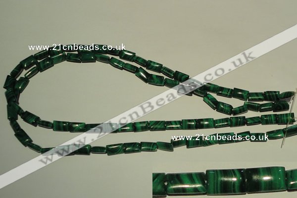 CMN311 15.5 inches 6*10mm rectangle natural malachite beads wholesale