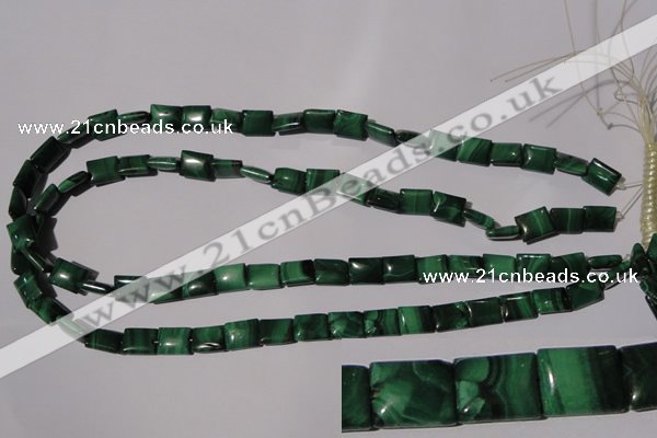 CMN312 15.5 inches 8*10mm rectangle natural malachite beads wholesale