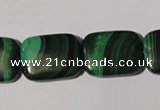 CMN317 15.5 inches 15*20mm rectangle natural malachite beads wholesale