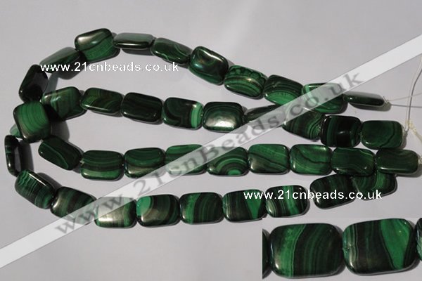 CMN317 15.5 inches 15*20mm rectangle natural malachite beads wholesale