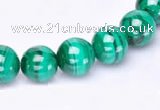 CMN37 AB grade 4mm round natural malachite beads Wholesale