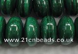 CMN402 15.5 inches 6*10mm rondelle natural malachite beads wholesale