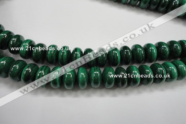 CMN402 15.5 inches 6*10mm rondelle natural malachite beads wholesale