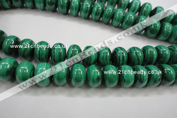 CMN403 15.5 inches 8*12mm rondelle natural malachite beads wholesale