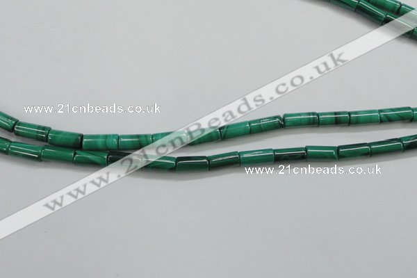 CMN410 15.5 inches 4*9mm tube natural malachite beads wholesale