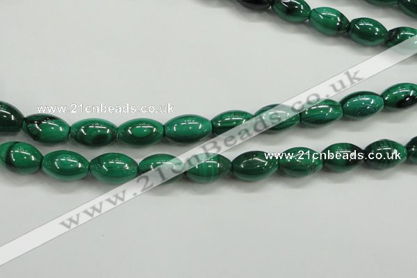 CMN420 15.5 inches 8*12mm rice natural malachite beads wholesale