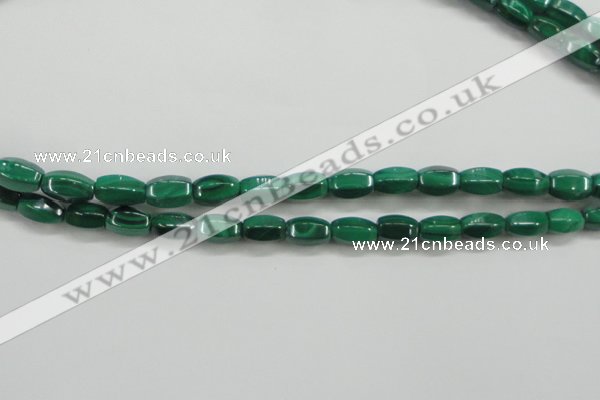 CMN422 15.5 inches 5*8mm faceted rice natural malachite beads