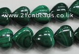 CMN425 15.5 inches 8*8mm heart natural malachite beads wholesale