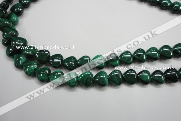 CMN425 15.5 inches 8*8mm heart natural malachite beads wholesale