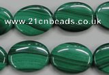 CMN435 15.5 inches 15*20mm oval natural malachite beads wholesale