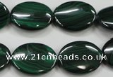 CMN436 15.5 inches 15*20mm oval natural malachite beads wholesale