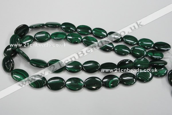 CMN436 15.5 inches 15*20mm oval natural malachite beads wholesale