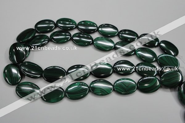 CMN437 15.5 inches 18*25mm oval natural malachite beads wholesale