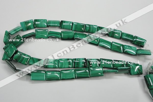 CMN444 15.5 inches 13*18mm rectangle natural malachite beads