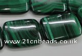 CMN448 15.5 inches 18*25mm rectangle natural malachite beads