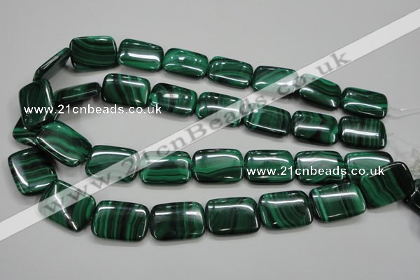 CMN448 15.5 inches 18*25mm rectangle natural malachite beads
