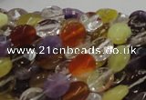 CMQ02 15.5 inches 8*10mm faceted oval multicolor quartz beads