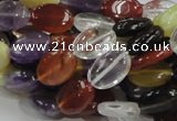 CMQ05 15.5 inches 10*14mm oval multicolor quartz beads wholesale