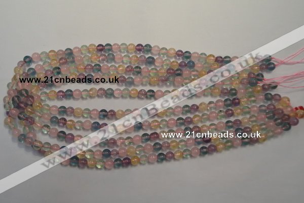 CMQ211 15.5 inches 6mm round multicolor quartz gemstone beads