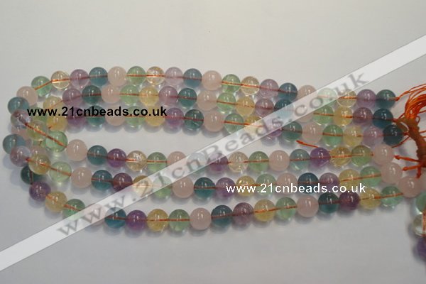 CMQ213 15.5 inches 10mm round multicolor quartz gemstone beads