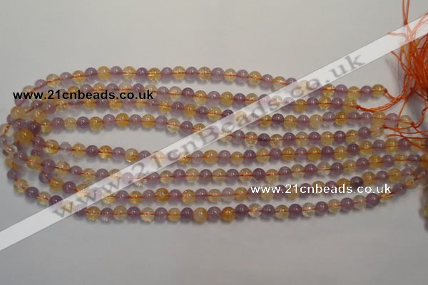 CMQ215 15.5 inches 6mm round multicolor quartz gemstone beads