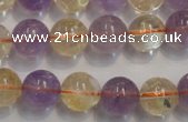 CMQ218 15.5 inches 12mm round multicolor quartz gemstone beads