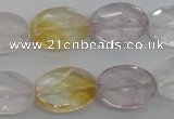 CMQ253 15.5 inches 13*18mm faceted oval multicolor quartz beads