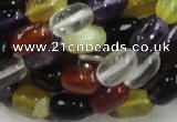 CMQ28 15.5 inches 8*12mm rice multicolor quartz beads wholesale