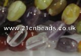 CMQ29 15.5 inches 10*14mm rice multicolor quartz beads wholesale